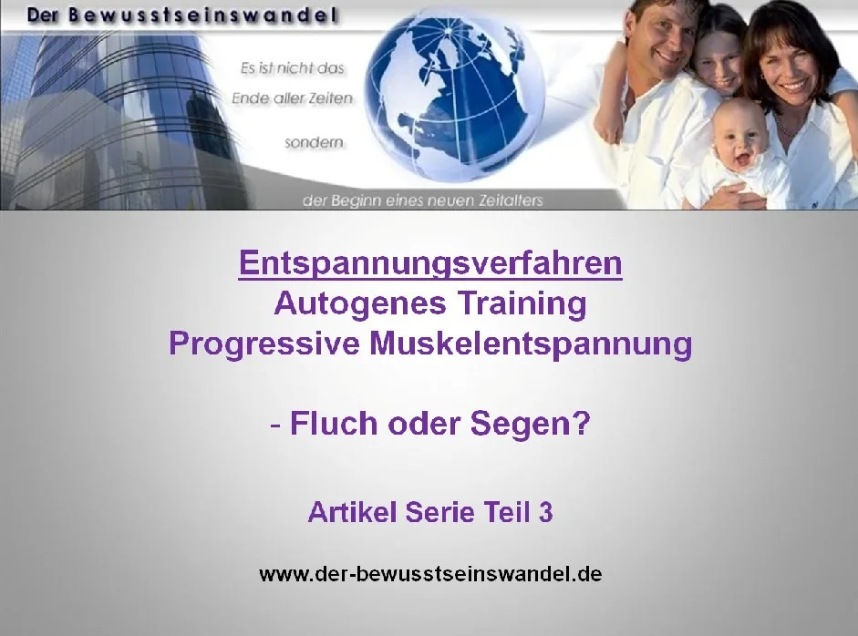 Titelkarte der Artikelserie Fluch oder Segen: Entspannungsverfahren